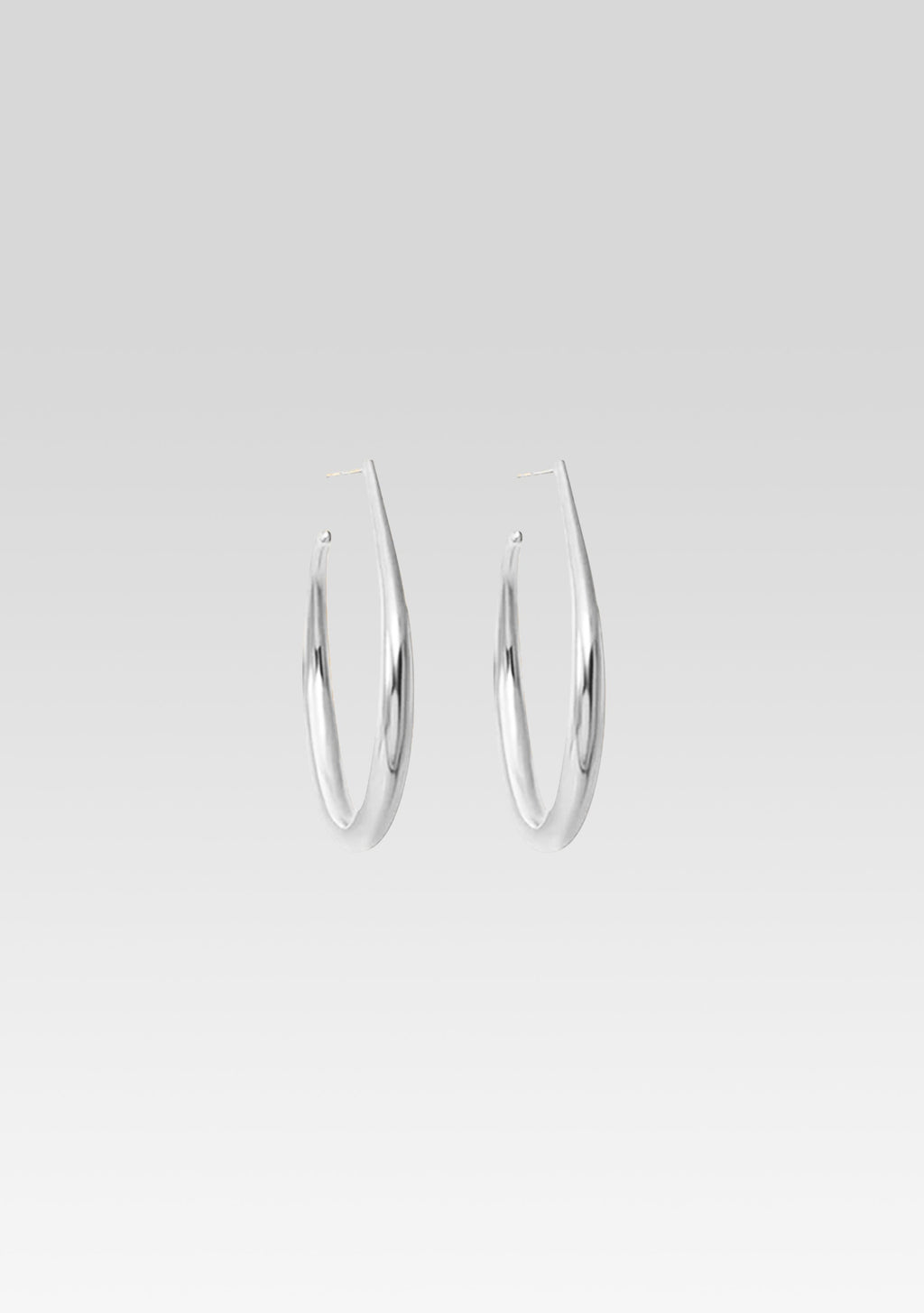 Small Moon Hoop Earrings by Keren Wolf in Silver, product image 1