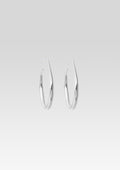 Small Moon Hoop Earrings by Keren Wolf in Silver, product image 1