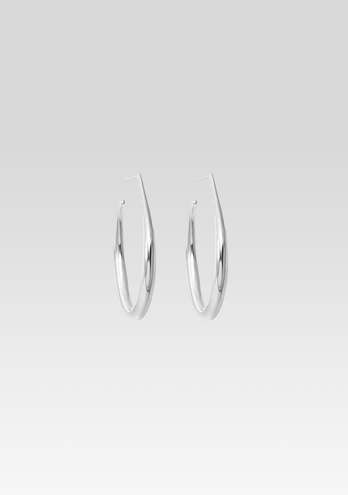 Small Moon Hoop Earrings by Keren Wolf in Silver, product image 1