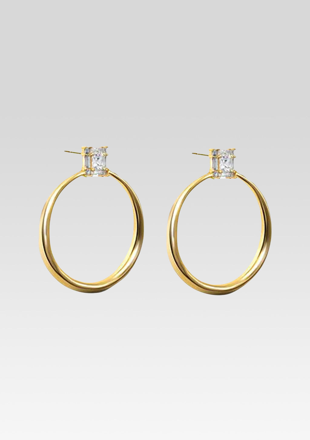 Manhattan Hoop Earrings by Keren Wolf in Gold, product image 1