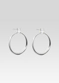 Manhattan Hoop Earrings by Keren Wolf in Silver, product image 1