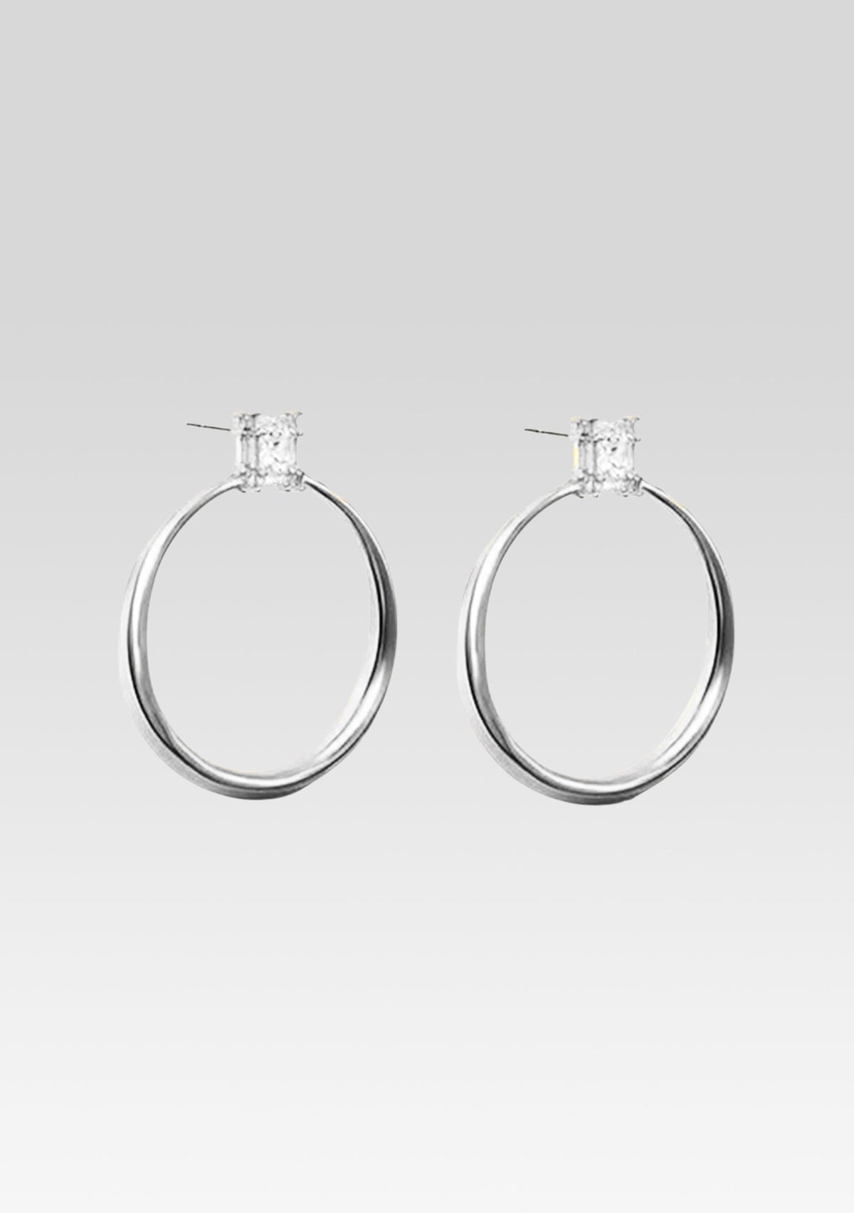 Manhattan Hoop Earrings by Keren Wolf in Silver, product image 1