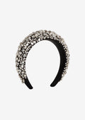 Marnie Chunky Crystal Headband by retrofête in Clear Black, product image 1