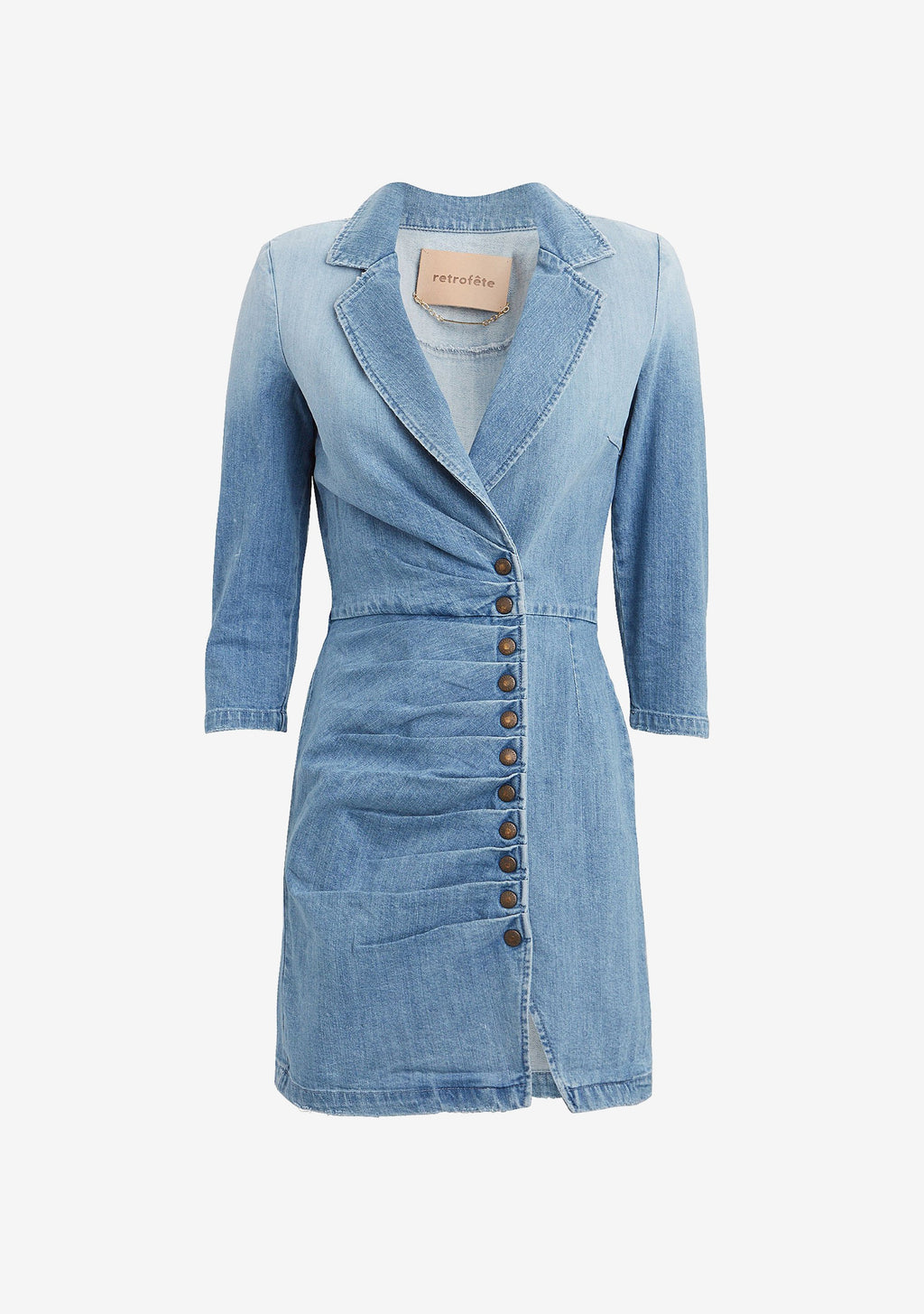 Willa Dress by retrofête in Light Blue Stone, product image 6
