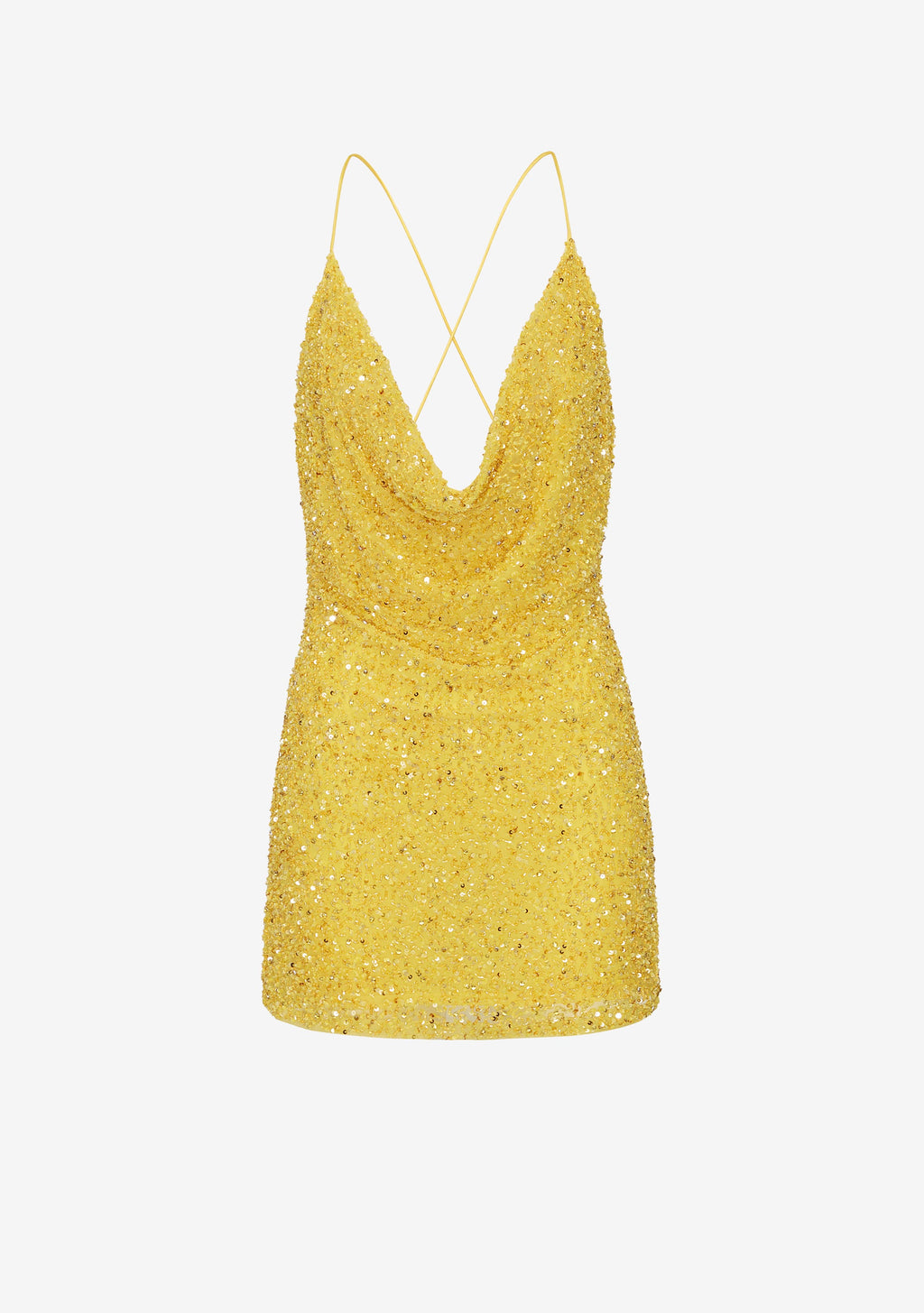 Mich Sequin Dress by retrofête in Yellow, product image 6