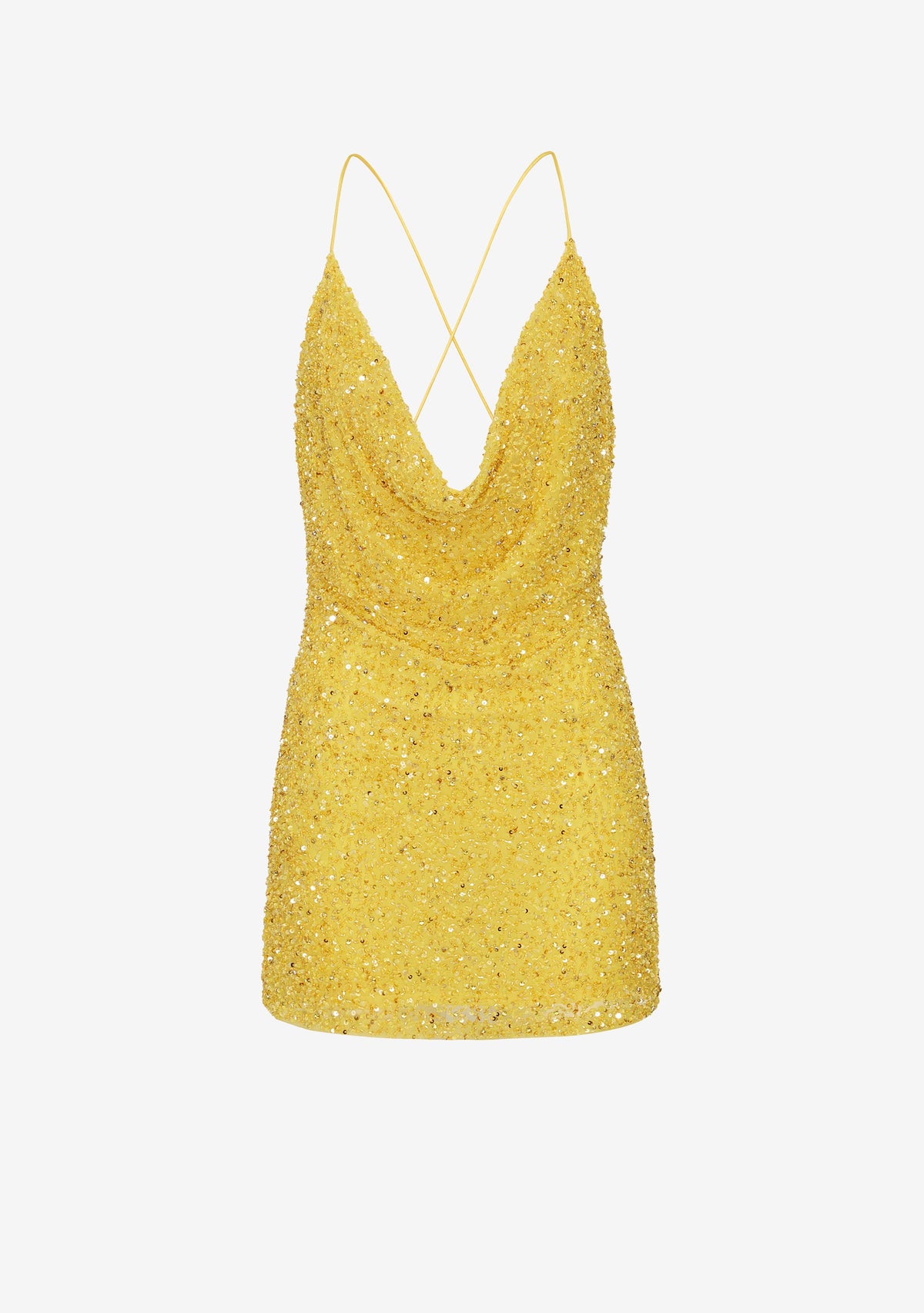 Mich Sequin Dress by retrofête in Yellow, product image 6