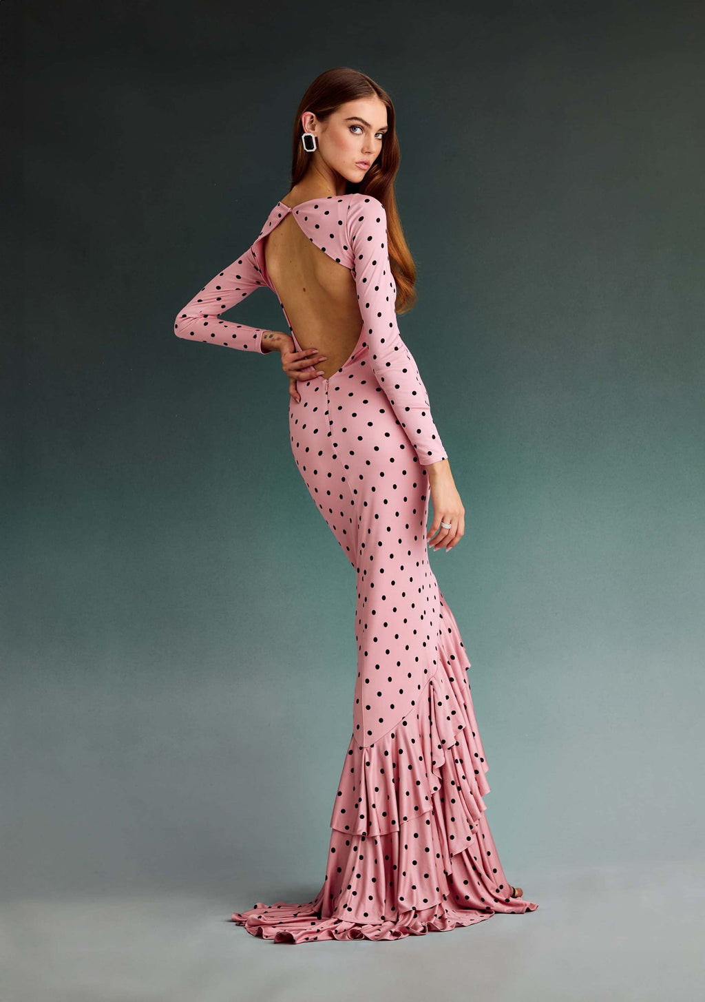 Sara Dress by retrofête in Pink Polka Dots, product image 2
