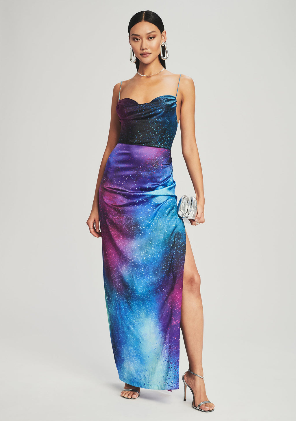 Marlene Silk Dress by retrofête in Purple Solar, product image 5