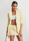 Dillion Blazer by retrofête in Yellow/White, product image 1