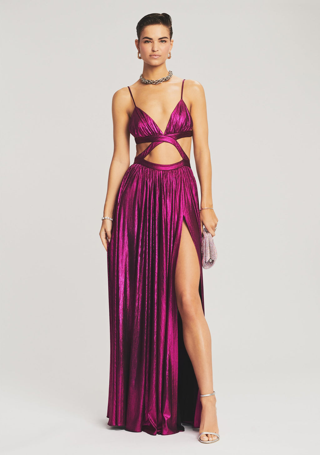 Jett Dress by retrofête in Magenta, product image 1
