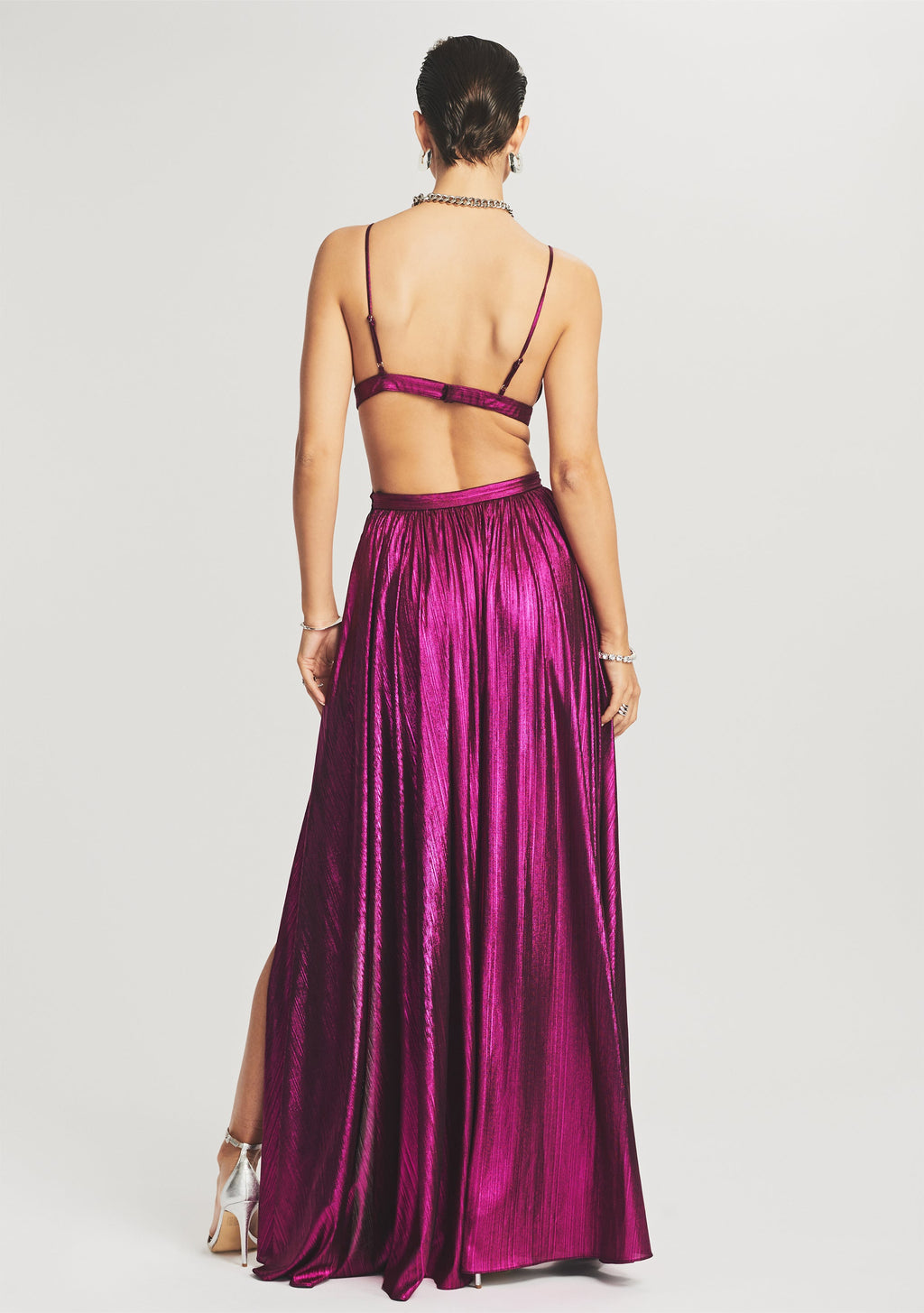 Jett Dress by retrofête in Magenta, product image 4