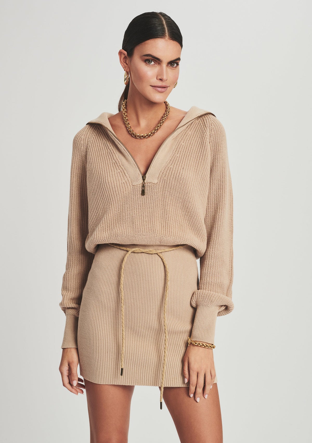 Carly Dress by SEROYA in Tan, product image 2