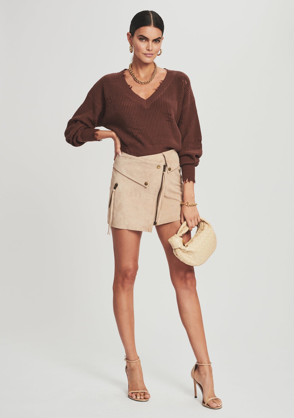 Syd Sweater by SEROYA in Brown, product image 2