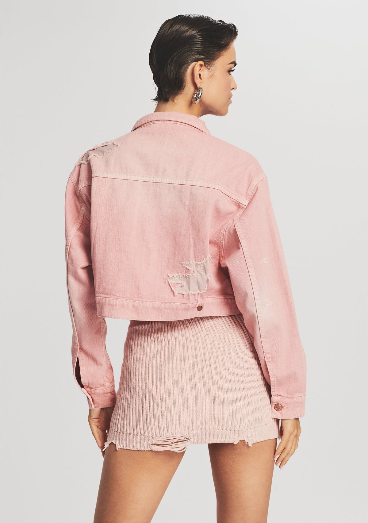 Ryan Cropped Jacket by SEROYA in Vintage Blush, product image 4