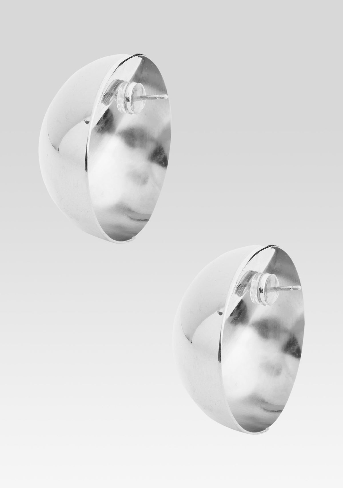 Sphere Earrings by Retrofête X Keren Wolf in Silver, product image 3