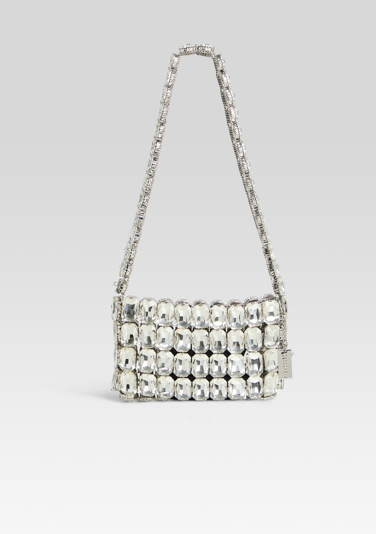 Malka Rhinestone Bag by retrofête in Silver, product image 1