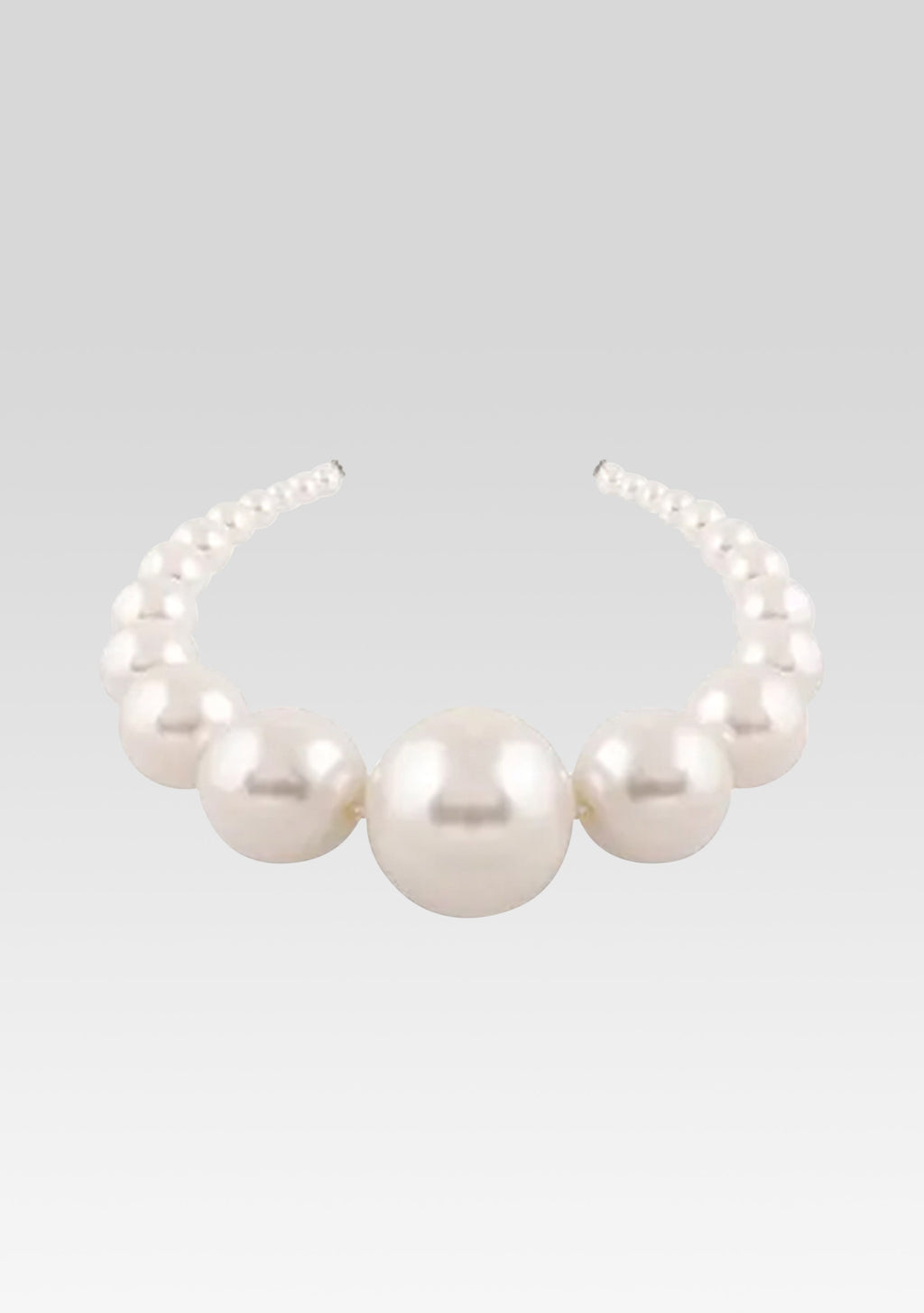 Large Venus Pearl Crown by Keren Wolf in Silver, product image 1