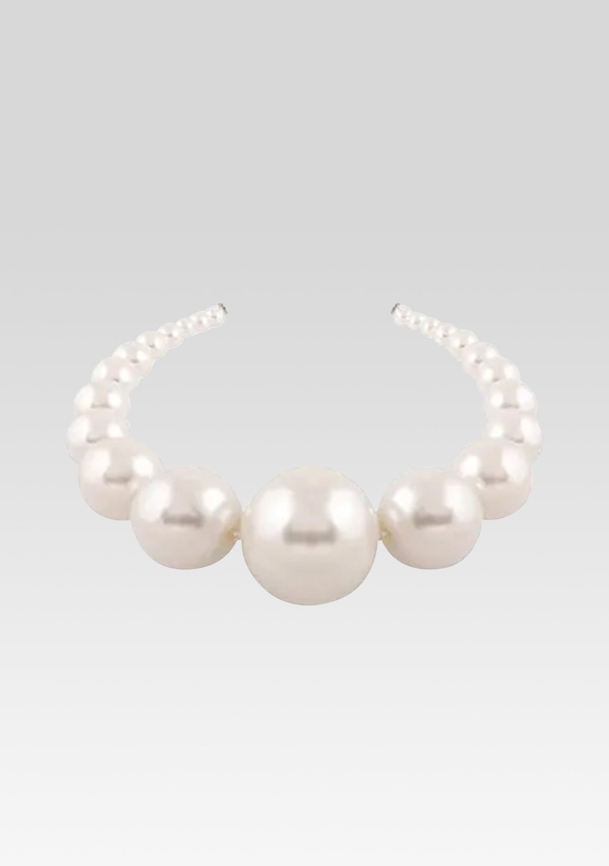 Large Venus Pearl Crown by Keren Wolf in Silver, product image 1