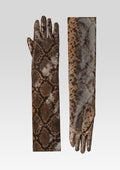 Yani Leather Gloves by retrofête in Tannin Snake, product image 1