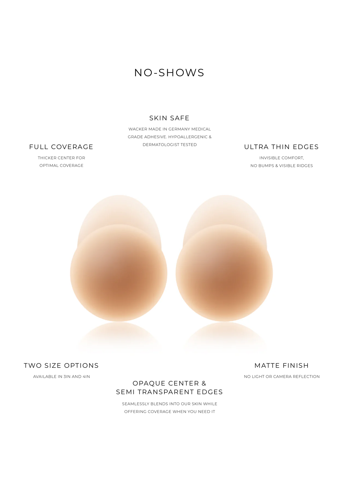 No-Show Extra Lift Nipple Covers by NOOD in Buff, product image 3