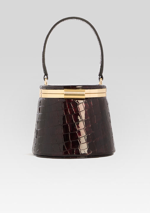 Lesla Case by retrofête in Burgundy Croco, product image 1