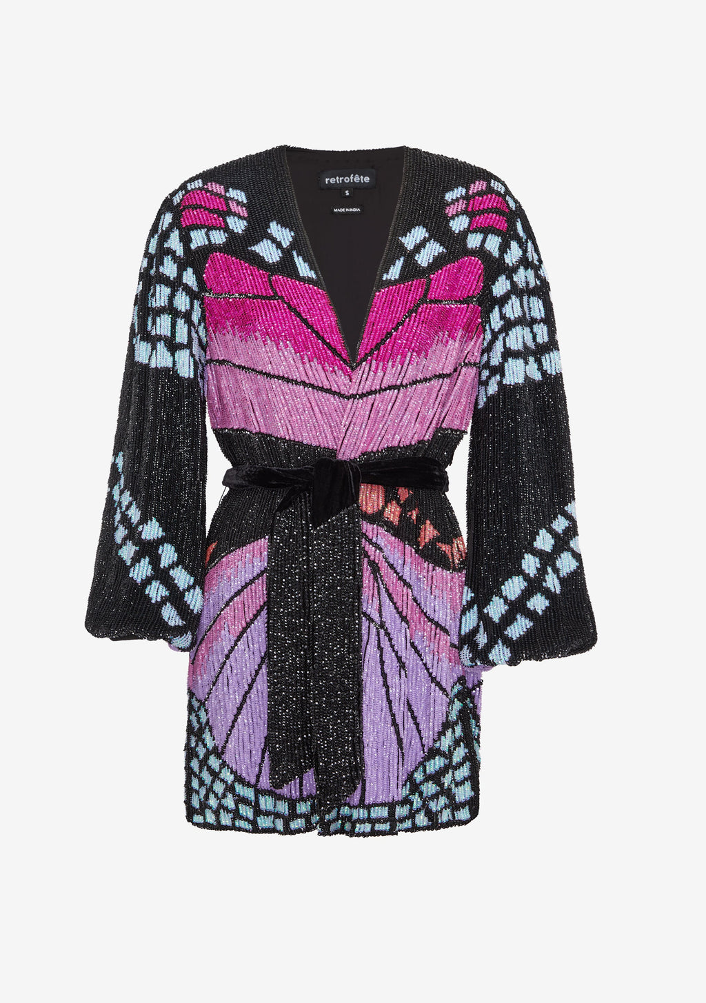 Gabrielle Sequin Butterfly Robe by retrofête in Butterfly, product image 6